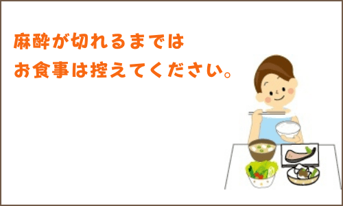 食事中の人